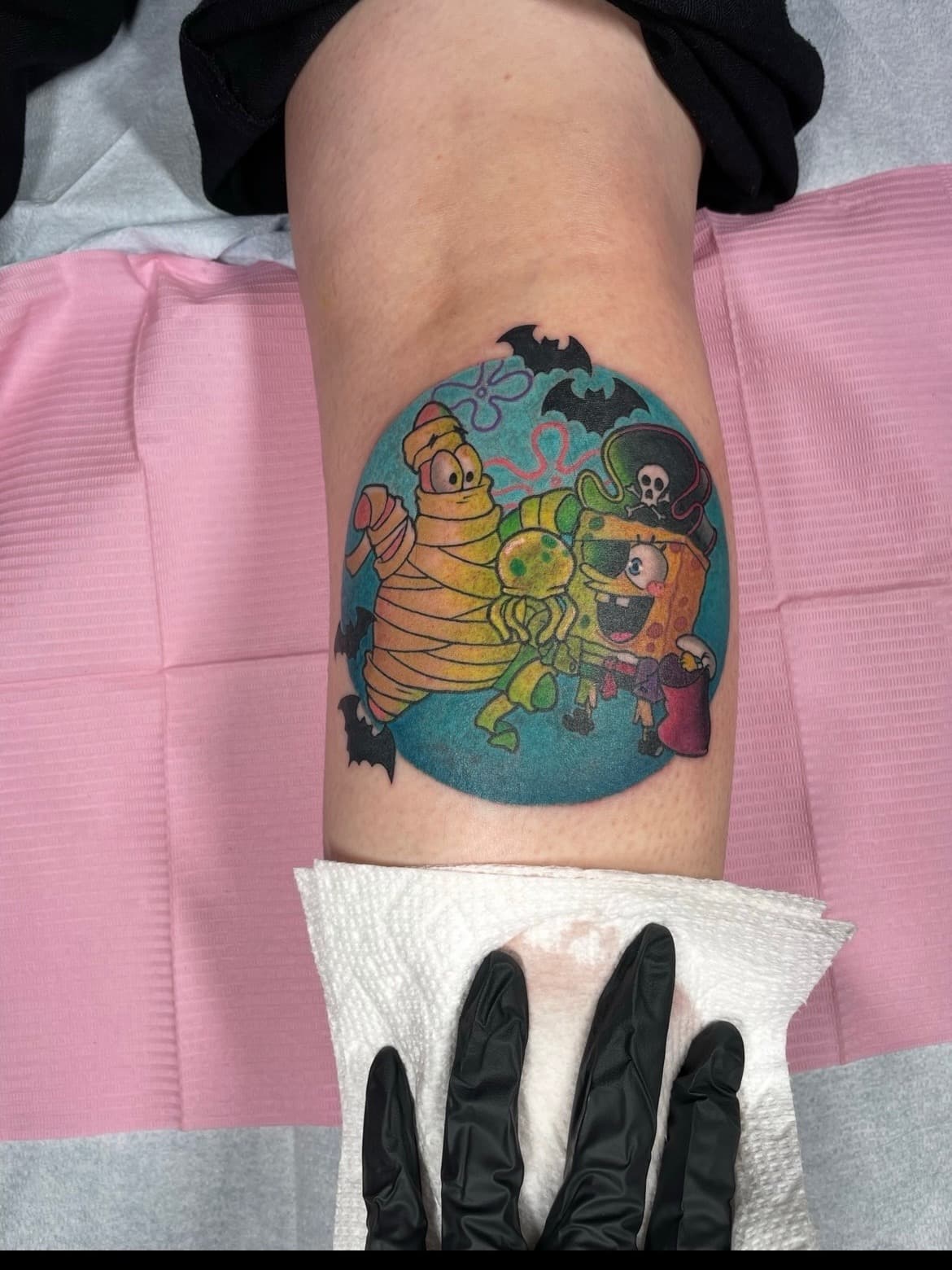 Courtney-supplied color tattoo work by Blood of Wolves.