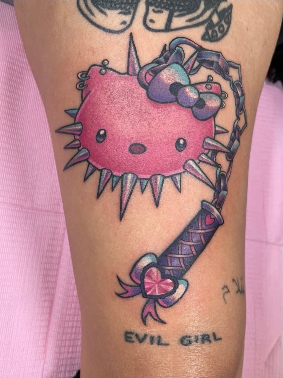 Courtney-supplied color tattoo work by Blood of Wolves.